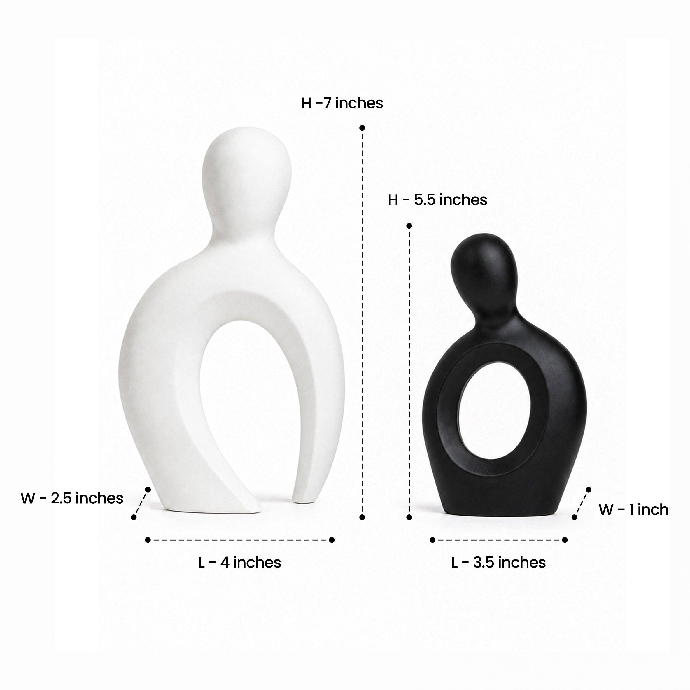 Black & White Soulmates Sculpture