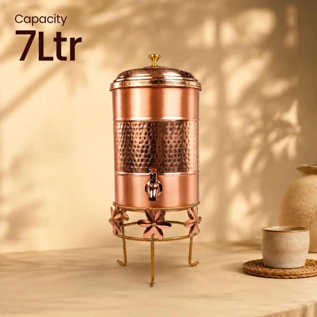 Semi-Hammered Copper Water Dispenser
