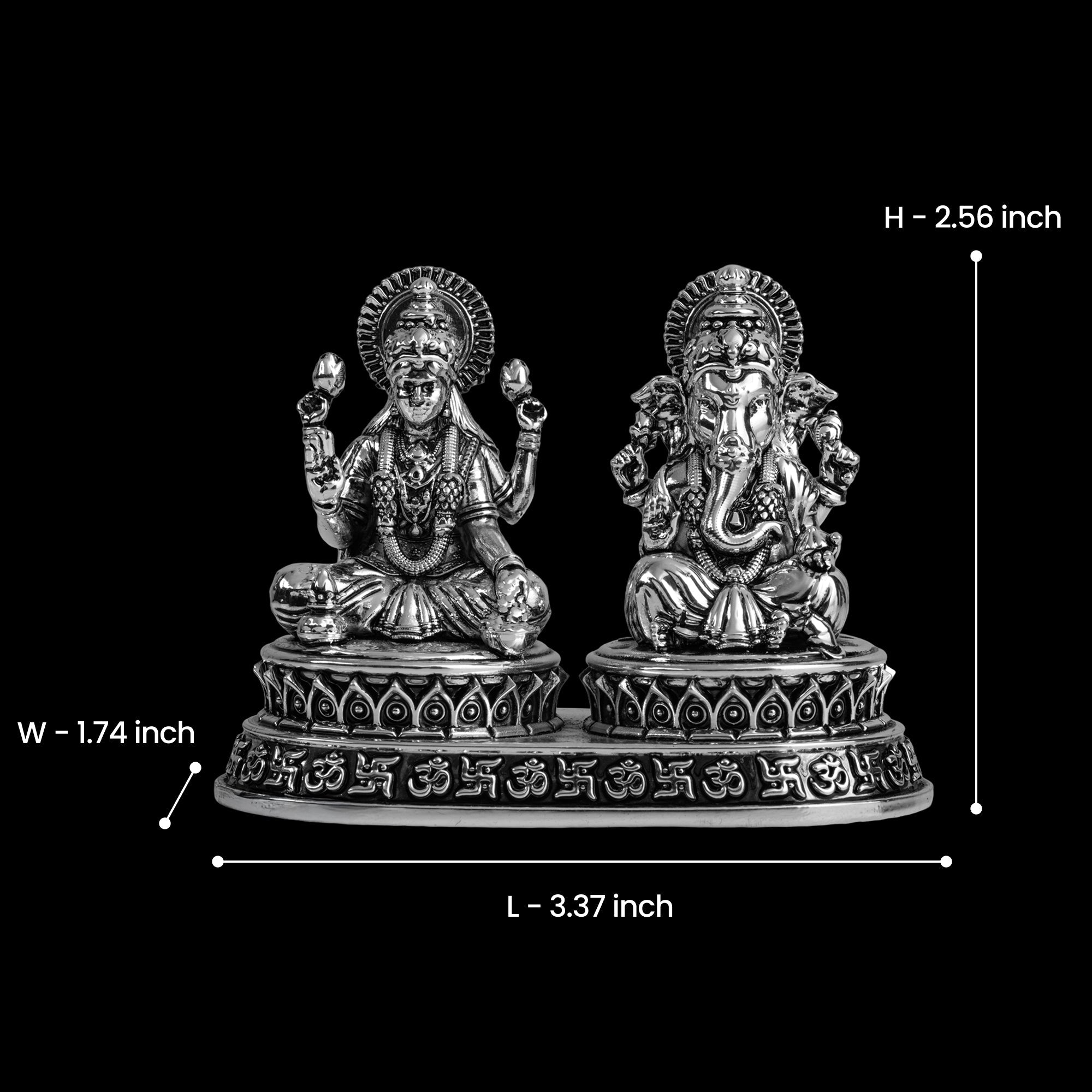 Dhan Siddhi Laxmi Ganesh Silver Plated
