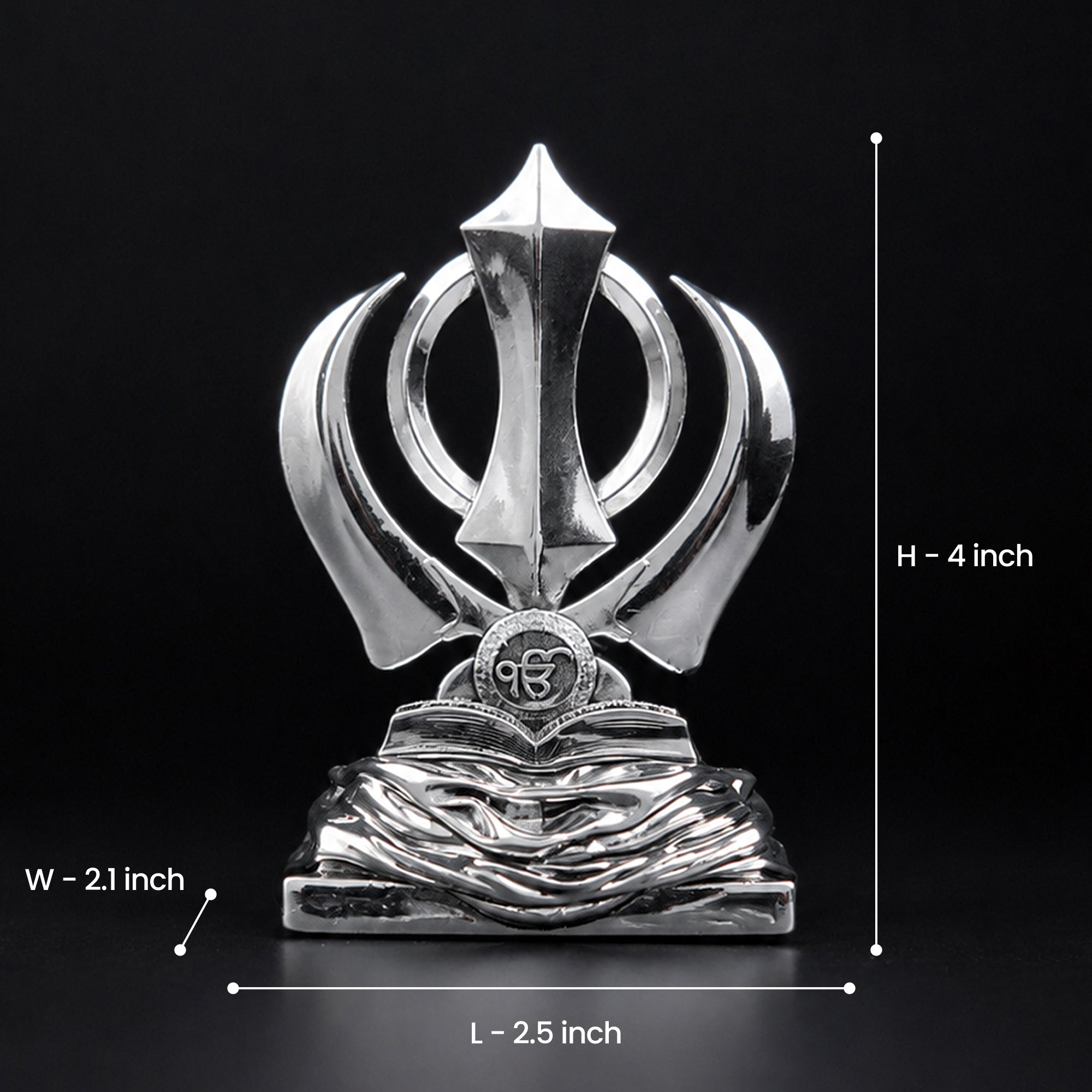 Khanda Sahib Silver Plated Idol