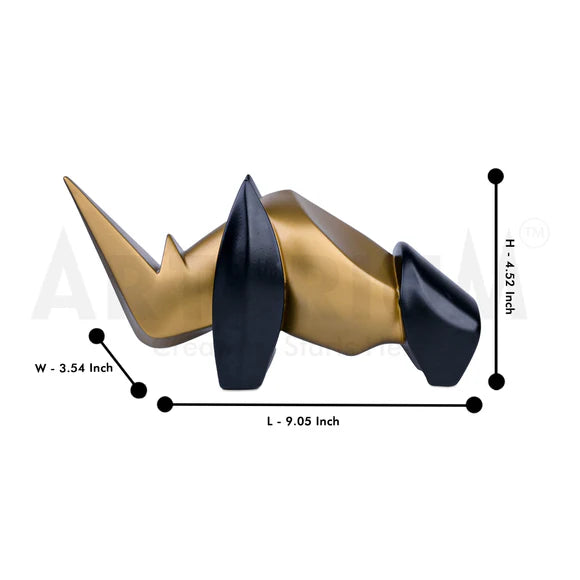 Abstract Art Rhino Figurine