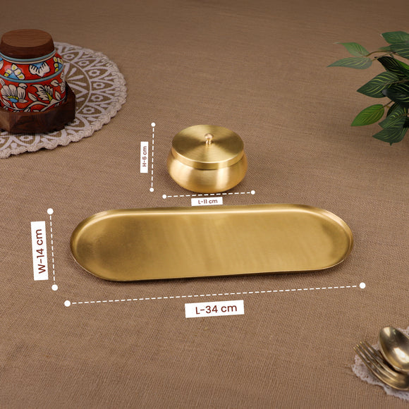 Brass Nut Bowl Gift Set