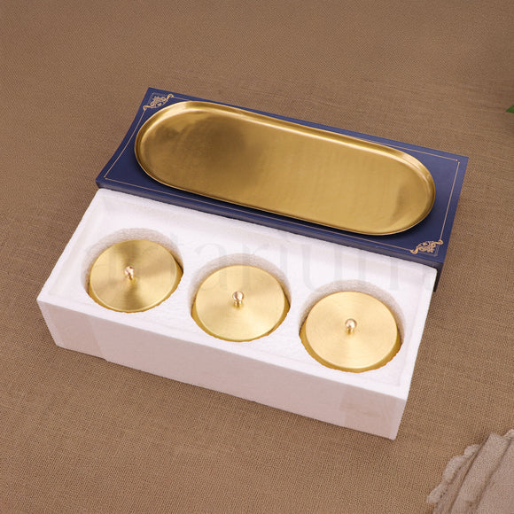 Brass Nut Bowl Gift Set