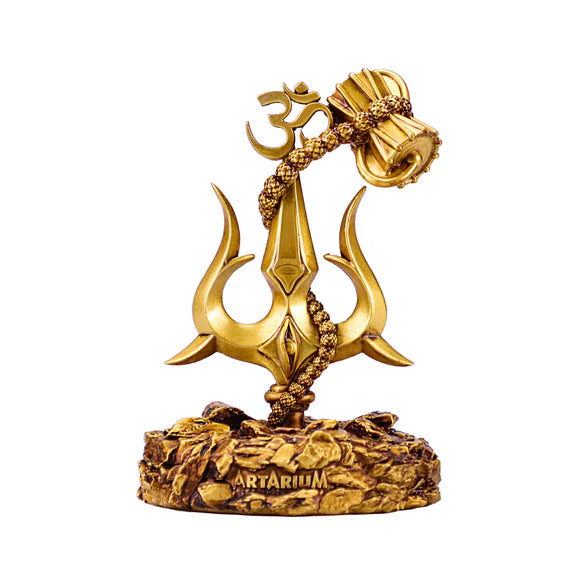 Lord Shiva Trishul With Damru Car Dashboard