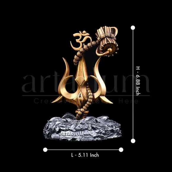 Lord Shiva Trishul With Damru Car Dashboard