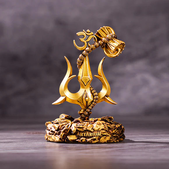 Lord Shiva Trishul With Damru Car Dashboard