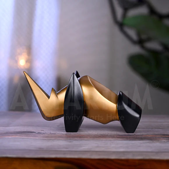 Abstract Art Rhino Figurine