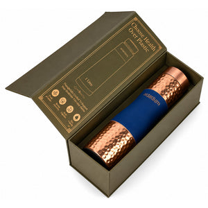 Hammered Copper Bottle with premium packaging
