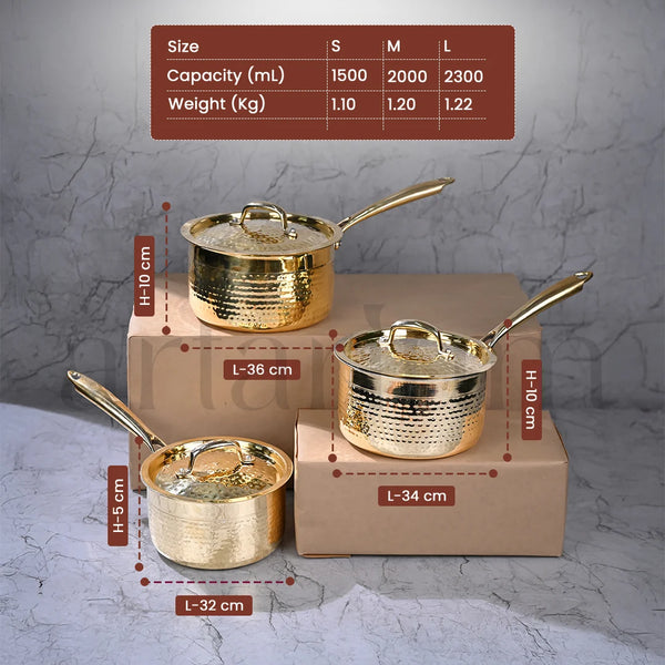 Brass Sauce Pan With Lid
