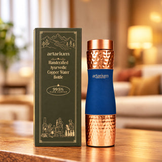 Hammered Copper Bottle with premium packaging