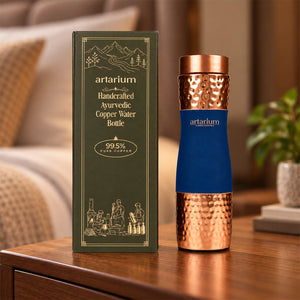 Hammered Copper Bottle with premium packaging