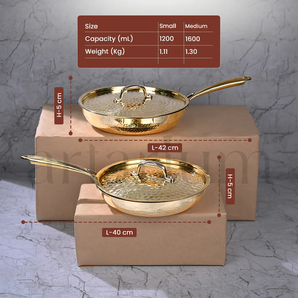 Brass Frying Pan with Lid