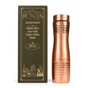 Hammered Copper Bottle with premium packaging