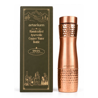 Hammered Copper Bottle with premium packaging