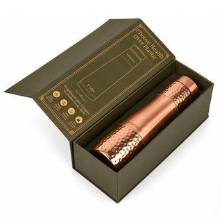 Hammered Copper Bottle with premium packaging
