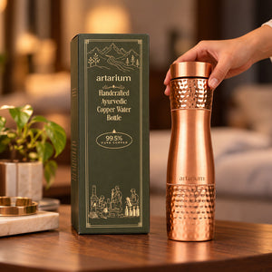 Hammered Copper Bottle with premium packaging