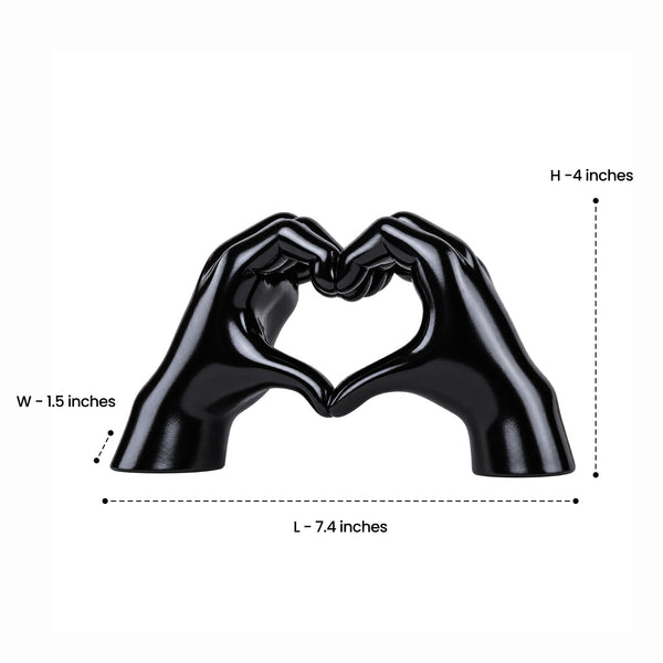 White Love Hand Showpiece 