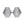 Halos of Grey - Glass Art Deco Vase Set of 2