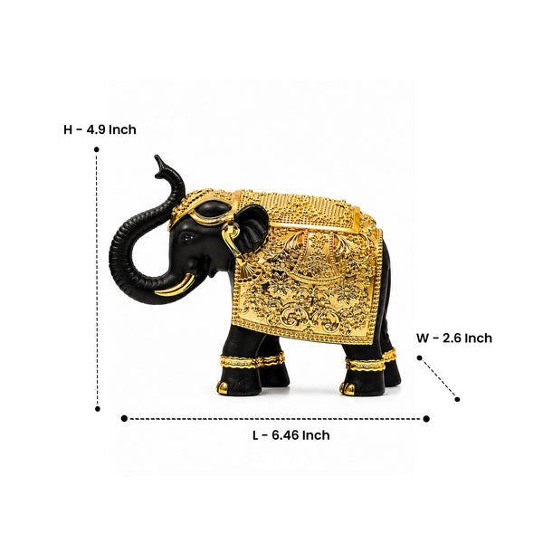 Royal Elephant Gold Plated Statue 