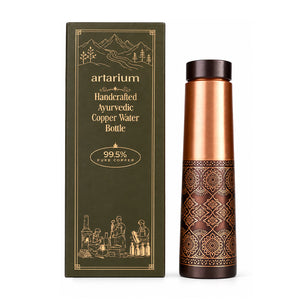 Dual Finish Copper Bottle with Premium Packaging