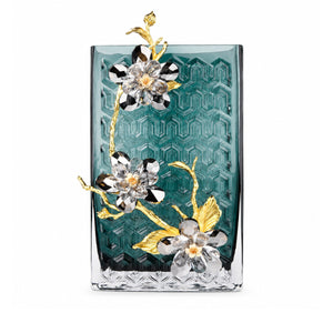 Zinc Alloy Aura Floralique Crystal Flower Vase 