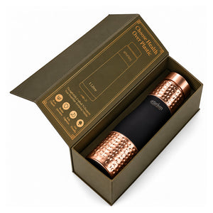 Hammered Copper Bottle with premium packaging