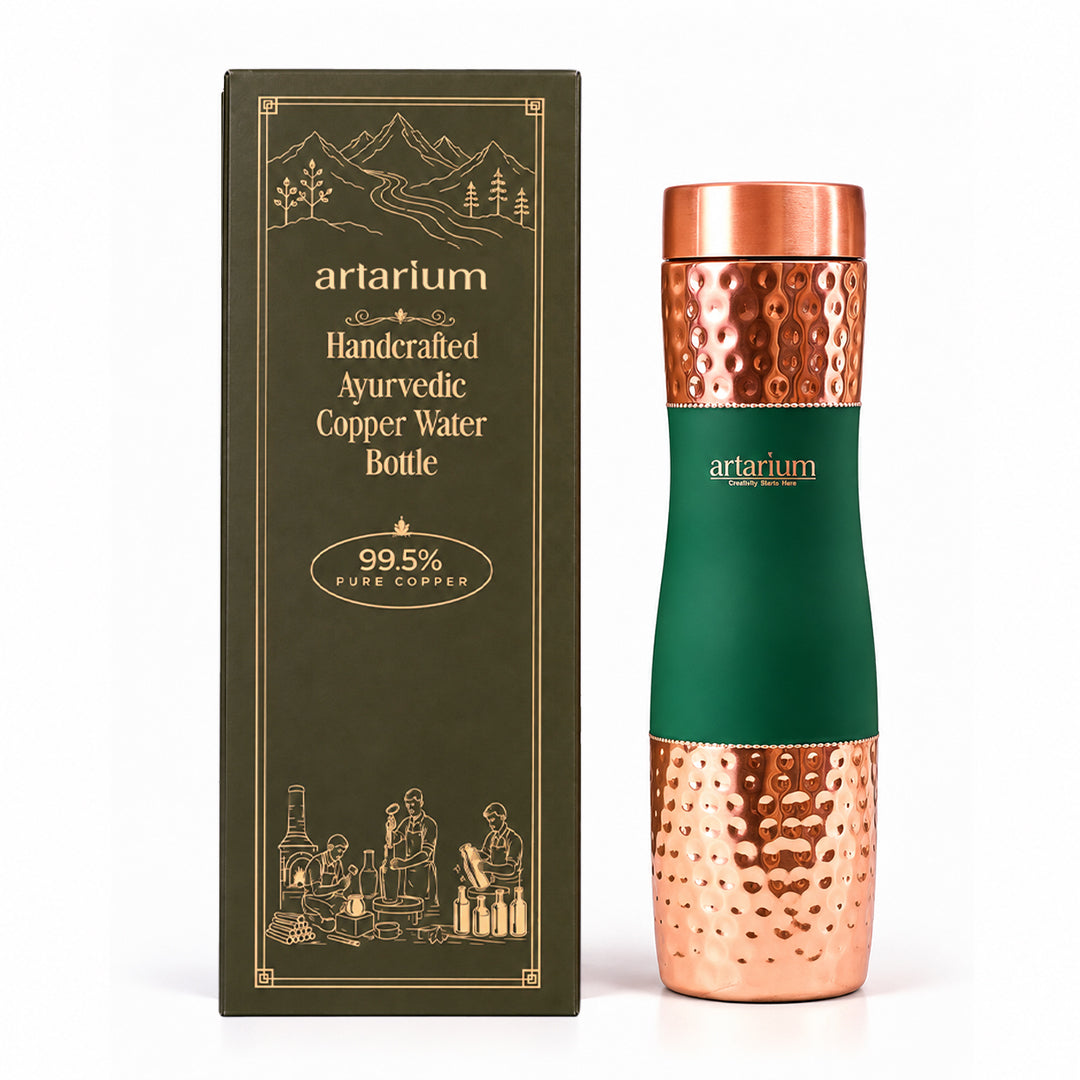 Hammered Copper Bottle with premium packaging