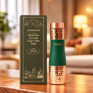 Hammered Copper Bottle with premium packaging