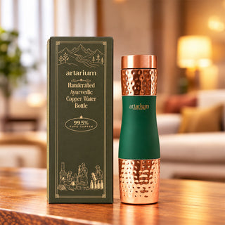 Hammered Copper Bottle with premium packaging
