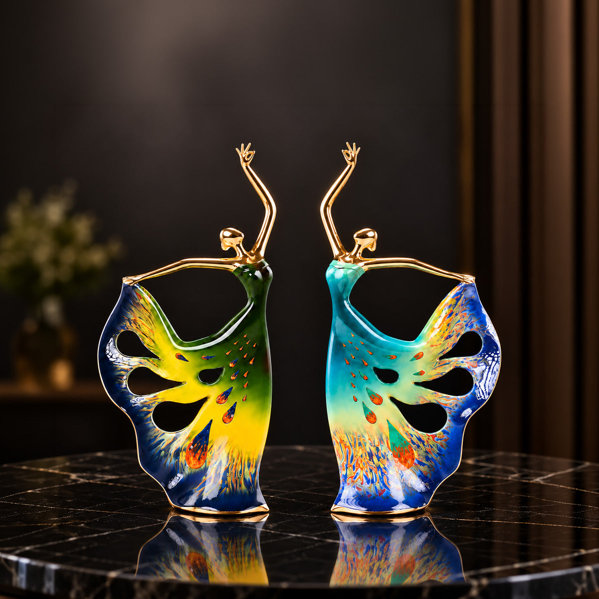 Handcrafted Brass Dancing Girl Sculpture 