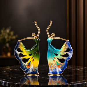 Handcrafted Brass Dancing Girl Sculpture 