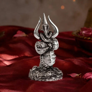 Shiv Trishul Idol Pure Silver 
