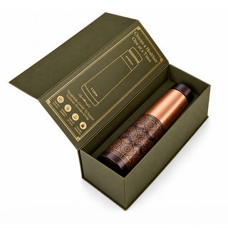 Dual Finish Copper Bottle with Premium Packaging