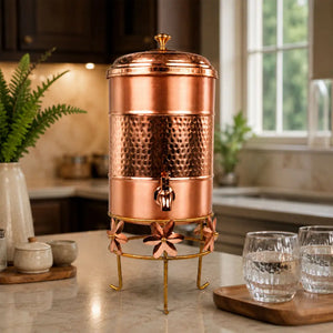 Semi-Hammered Copper Water Dispenser 