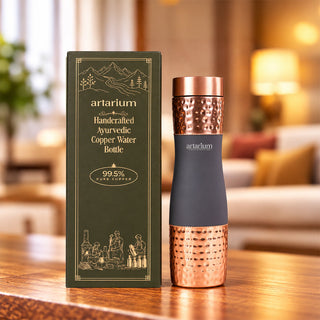 Hammered Copper Bottle with premium packaging