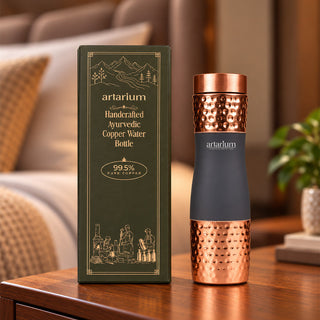 Hammered Copper Bottle with premium packaging