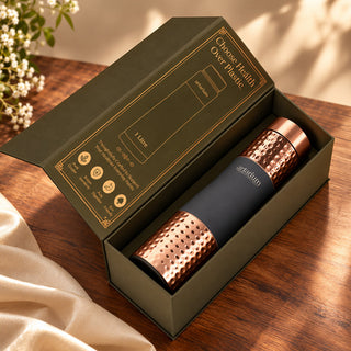 Hammered Copper Bottle with premium packaging