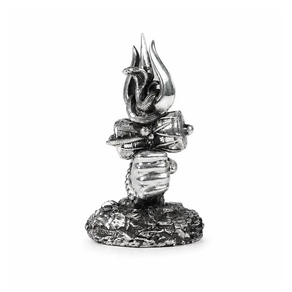 Shiv Trishul Idol Pure Silver 