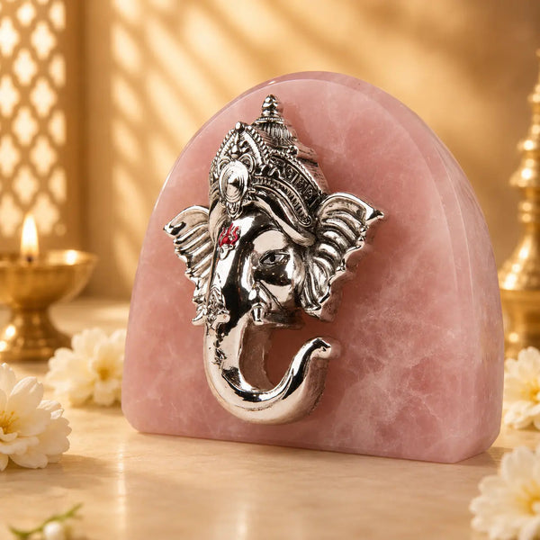 Vakratunda: Ganesha Silver-Plated Idol 