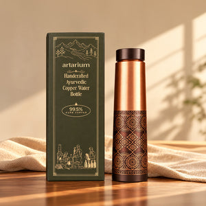 Dual Finish Copper Bottle with Premium Packaging