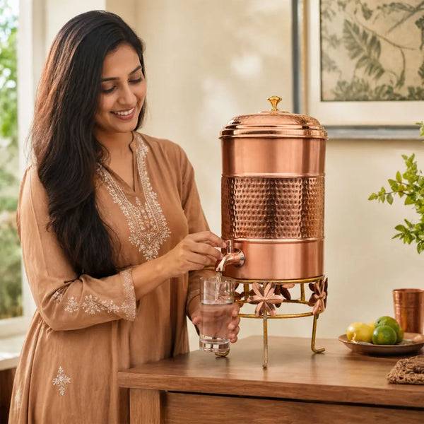 Semi-Hammered Copper Water Dispenser 