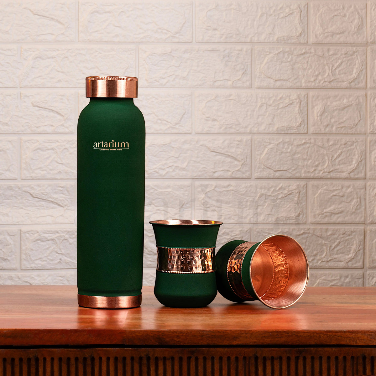Copper Bottle with Cups Artarium