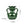 A Gleam in Green - Ceramic Baroque Vase