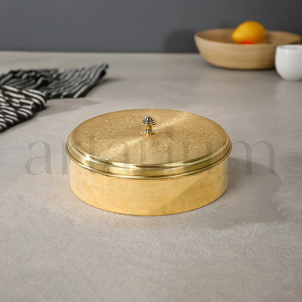 Brass Spice Box with Spoon