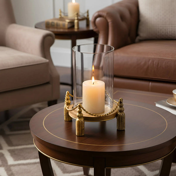 Flamekissed - Antique Hurricane Candle Holder