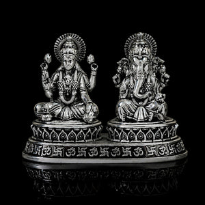Dhan Siddhi Laxmi Ganesh Silver Plated 