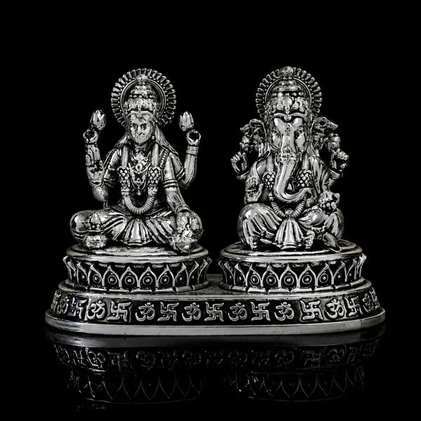 Dhan Siddhi Laxmi Ganesh Silver Plated 