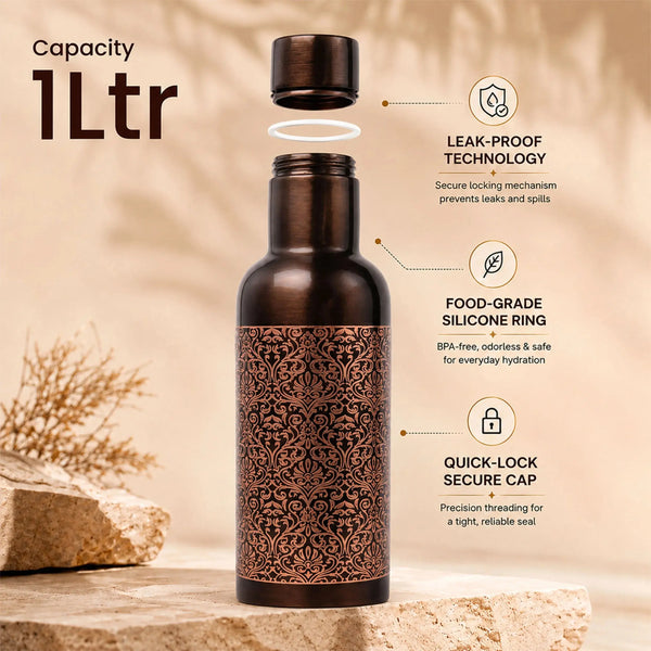 Classic Etch Copper Bottle 