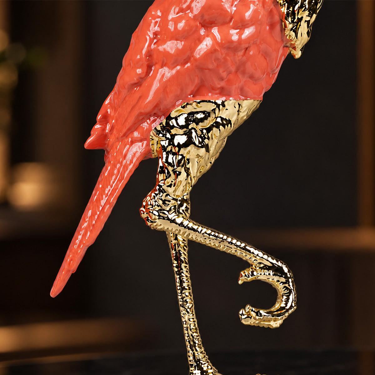 Crystal Blush Heron Sculpture 