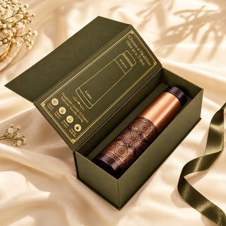 Dual Finish Copper Bottle with Premium Packaging